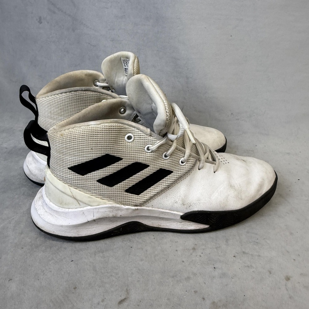 Adidas Basketball Shoes Mens Size 11 White Black Cloudfoam Adiwear Mid‎ Top - Picture 2 of 11
